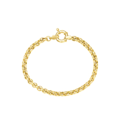 Pulsera Rolo oro italiano 18k 4mm - comprar online