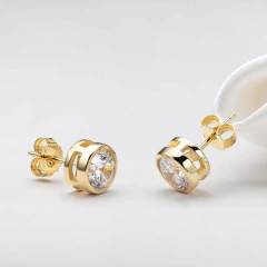 Aros Susanito Acero Dorado - comprar online