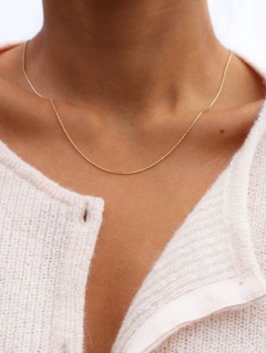 Cadena Cola de Raton Plata 925 Dorada - comprar online