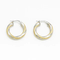 Argollas Dúo Clásico Combinado en Oro 18k y Oro blanco - comprar online