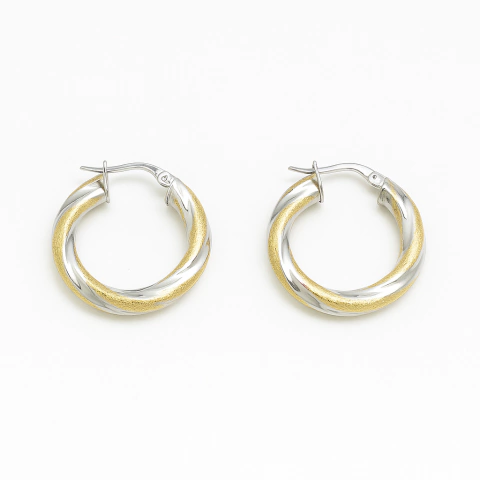Argollas Dúo Clásico Combinado en Oro 18k y Oro blanco - comprar online