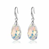 Aros Gota Colgante Crystal Sw Plata 925