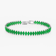 Pulsera Esmeralda Marquise de Acero antialergico - comprar online