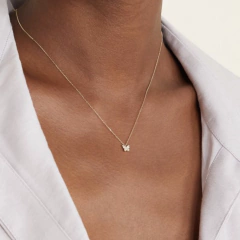 Collar Mariposa Plata 925 Dorada - Il Gioiello 