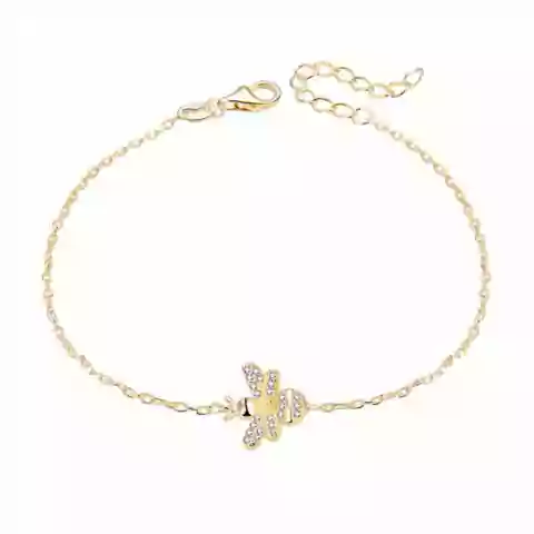Pulsera Abejita Plata 925 Dorada