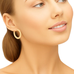 Argollas Greca Chatas Plata Italiana 925 Dorada 23 mm en internet