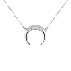 Collar Luna Invertida Plata 925