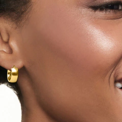 Argollas Vicenza Plata Italiana 925 Dorada - comprar online