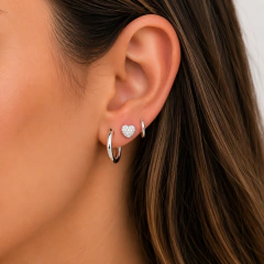Argollitas Stay Plata 925 - comprar online