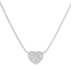 Collar Corazón Pavé Pasante en Plata de Ley 925 - comprar online