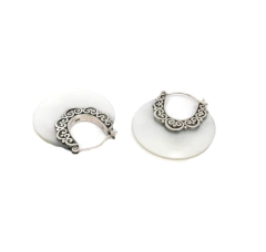 Argollas Uluwatu Plata 925 y Nacar - comprar online
