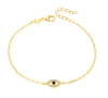 Pulsera Amuleto Ojo Protector Plata 925 Dorada - comprar online