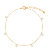 Pulsera Mini Perlitas en Plata 925 Dorada