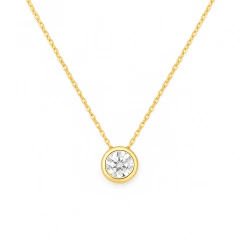 Collar Punto Luz en Plata 925 Dorada - comprar online