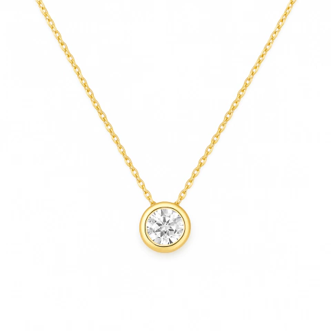 Collar Punto Luz en Plata 925 Dorada - comprar online