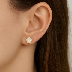 Aros Halo en Plata 925 Dorada en internet