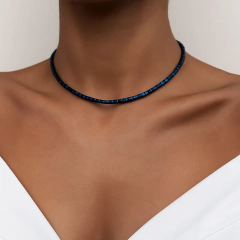 Collar Cristales y Plata 925 Dorada