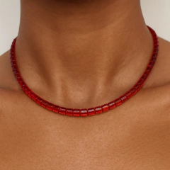 Collar Cristales y Plata 925 Dorada en internet