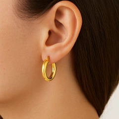 Argollas Clasica en Oro Italiano 18 Kilates 22mm en internet