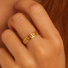 Anillo La Greca en Oro Italiano 18 Kilates en internet