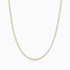 Collar Tenis con cierre cajon en Plata 925 Dorada - comprar online