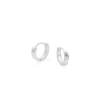 Mini Argollitas Huggies Lisas 9 mm Plata 925