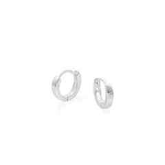 Mini Argollitas Huggies Lisas 9 mm Plata 925