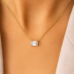 Collar Esmeralda en Plata 925 Dorada en internet