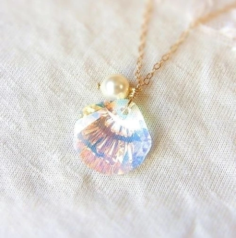 Collar Sea Cristal Sw.Elements y Plata Gold