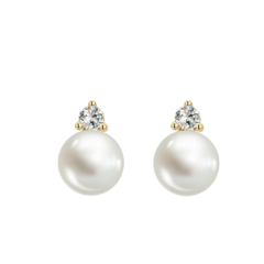 Aros Jackie de Perlas Plata 925 Dorada