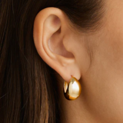 Argollas Cerchio Plata Italiana 925 Dorada - comprar online