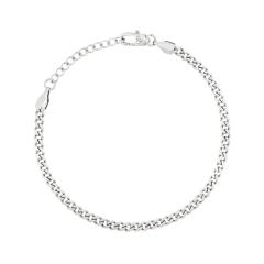 Pulsera Hombre Eslabon Cubano Fina Plata 925