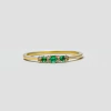 Anillo de Esmeraldas y Diamantes en Oro Italiano 18 Kilates
