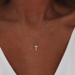 Collar Cruz Pavé en Plata 925 en internet