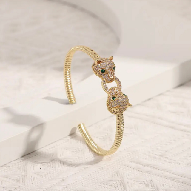 Pulsera Panthere Acero Dorado thumbnail 2