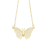 Colllar Mariposa Monarca Acero Dorado