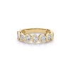 Anillo Medio Sin fin Corazones Plata 925 Dorada