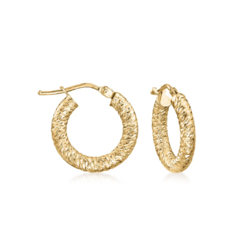 Argollas Fazetadas XL Plata Italiana 925 Dorada 29 mm
