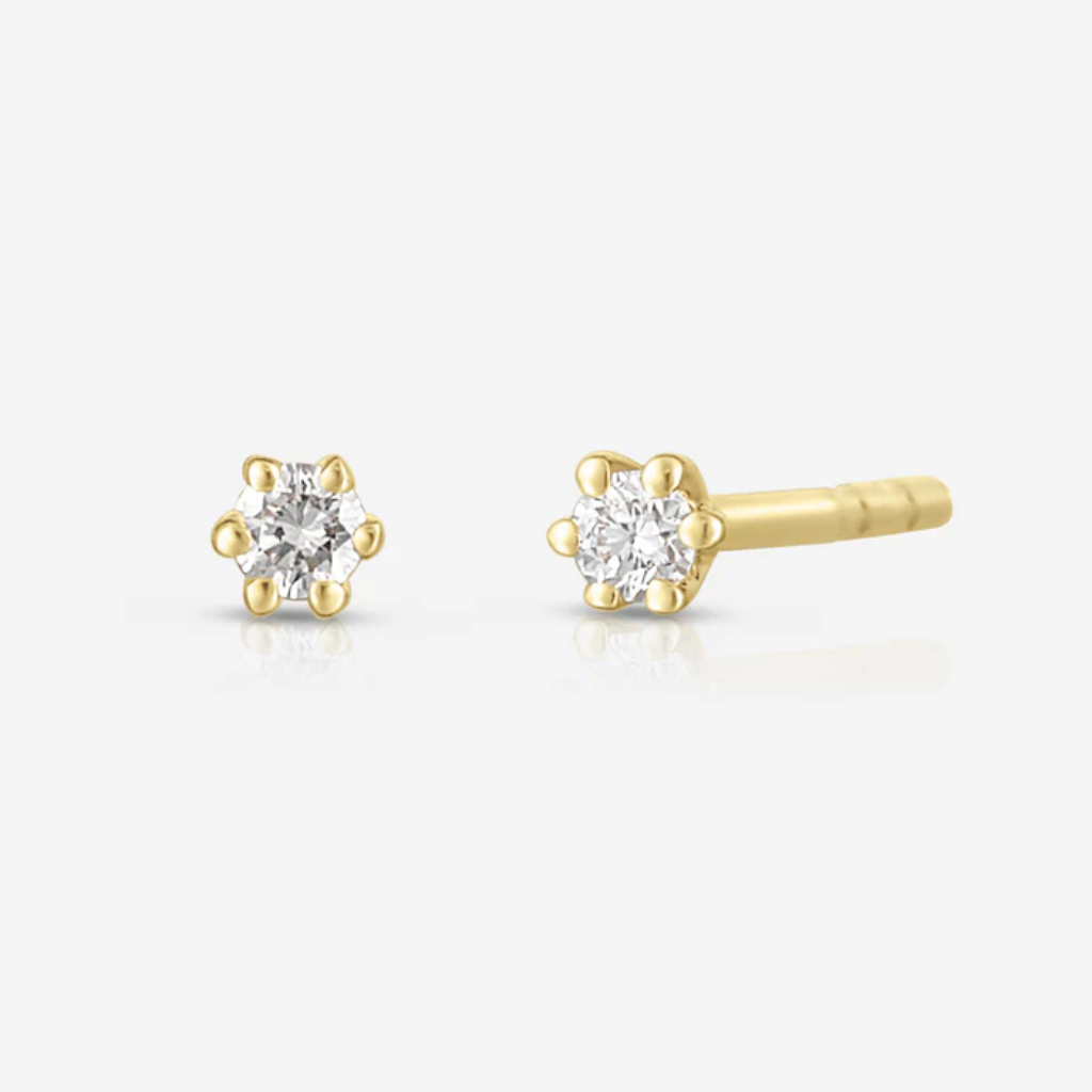 Aros Petite Punto Luz Oro Italiano 18 Kilates thumbnail 3
