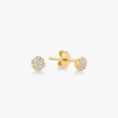 Aros Petite Circulo Oro 18 kilates 4 mm