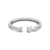 Anillo Minimalista Abierto Gota Circulo Plata 925