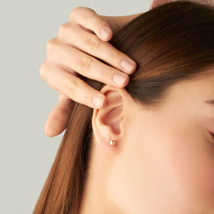 Aros Bolas de Oro Italiano 18 kilates 4 mm - comprar online