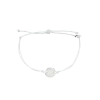 Pulserita Hilo Blanco Chapita Plata 925