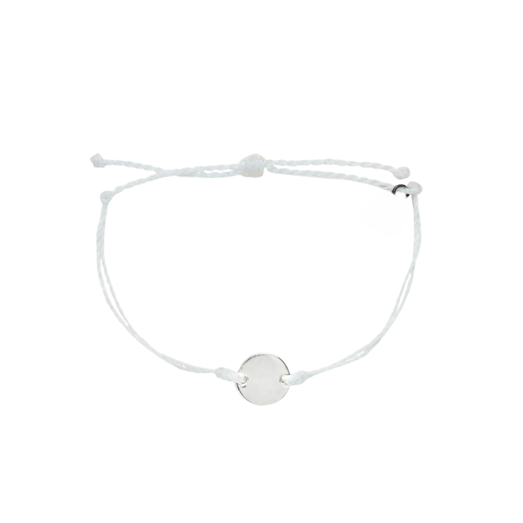 Pulserita Hilo Blanco Chapita Plata 925 thumbnail 3
