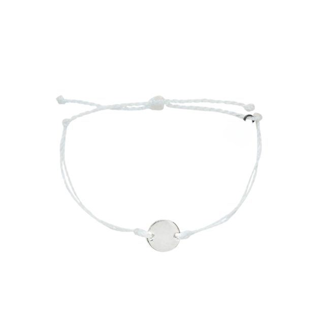 Pulserita Hilo Blanco Chapita Plata 925 thumbnail 2