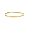 Pulsera Trenzada Diamantada en Plata 925 Dorada Espesor 2 mm