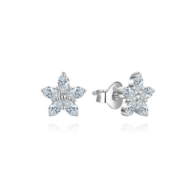 Aros Flores De Primavera Plata 925 thumbnail 2