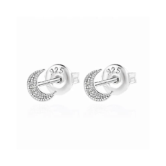 Aritos mini Lunita Plata 925
