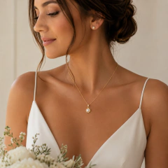 Collar Perla Clásica Trenzada en Oro Italiano 18 Kilates - comprar online
