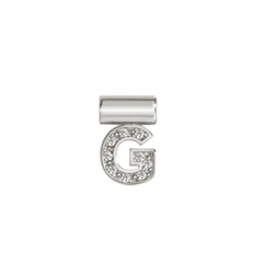 Dije Inicial Letra G en Plata 925